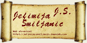Jefimija Smiljanić vizit kartica
